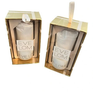 NIB Eve Lom Travel Size Jars 0.7 Ounces With Muslin Cloth TWO